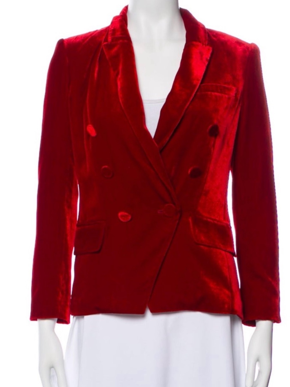 L'Agence Kenzie Red Velvet Blazer - Picture 7 of 10